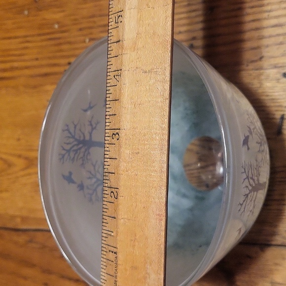 Kjell Engman October Kosta Boda Swedish Artistic Glass Bowl with Tree Design - Picture 7 of 7